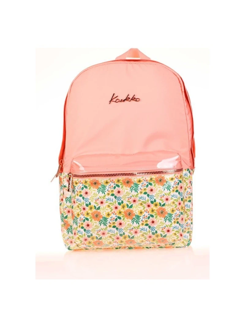 Kaukko Soft Floral Sırt Çantası Salmon K1734