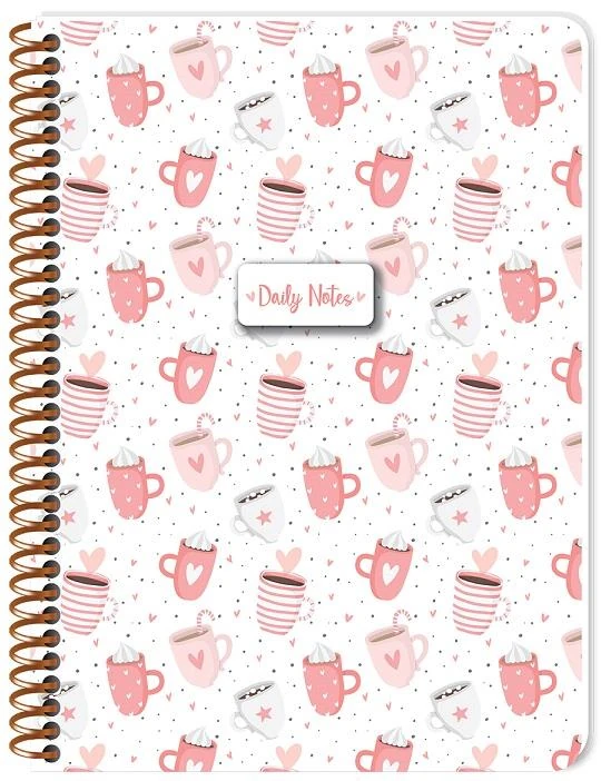 Keskin Defter Coffee 16,5X22,5 Spiralli Karton Kapak 80 Yp. Kareli 384642-99