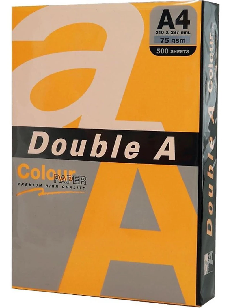 Double A Renkli Fotokopi Kağıdı 500 Lü A4 75 gr Neon Turuncu