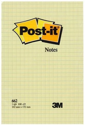 Post-It Yapışkanlı Not Kağıdı 102X152 Kareli 100Yp 662
