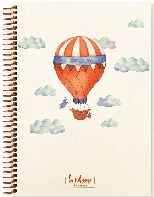 Keskin 417992-99 17*24 80 Yp.Kar.Spr.Sert Kap.La Plume Balloons Defter