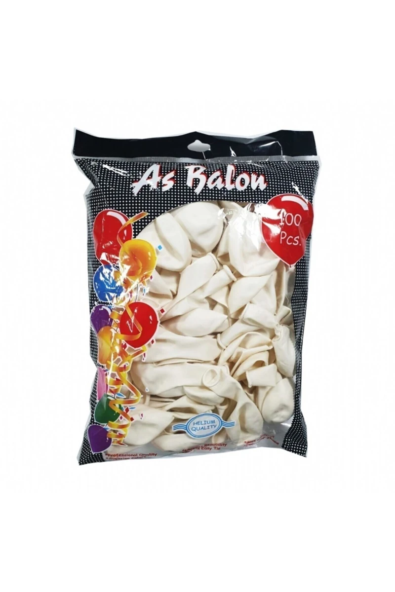 Nedi Pm-72001 Balon Düz Renk Beyaz 100Lü