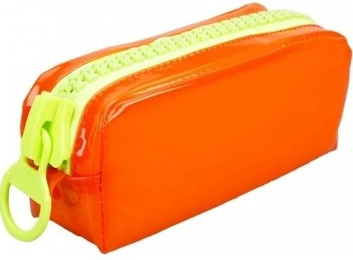 Vintage Label Kalem Kutusu Silikon Büyük Boy Zipper 2360