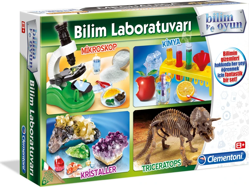 Bilim Laboratuvarı - Kimya, Mikroskop, Kristaller, Triceratops