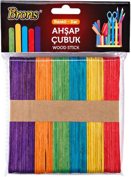 Brons Br-903 Ahşap Çubuk Renkli Geniş
