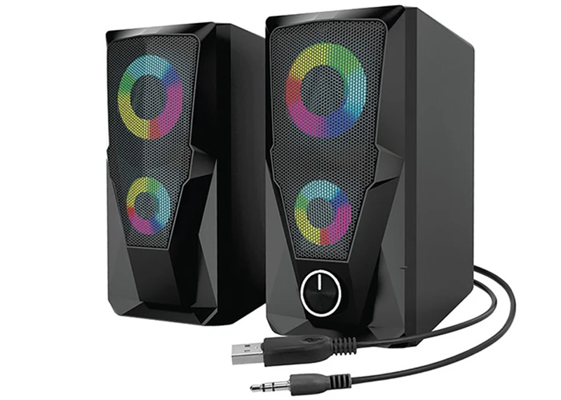 Mikado MD-336 2.0 6 Watt RGB Ledli Siyah Multimedia USB Speaker