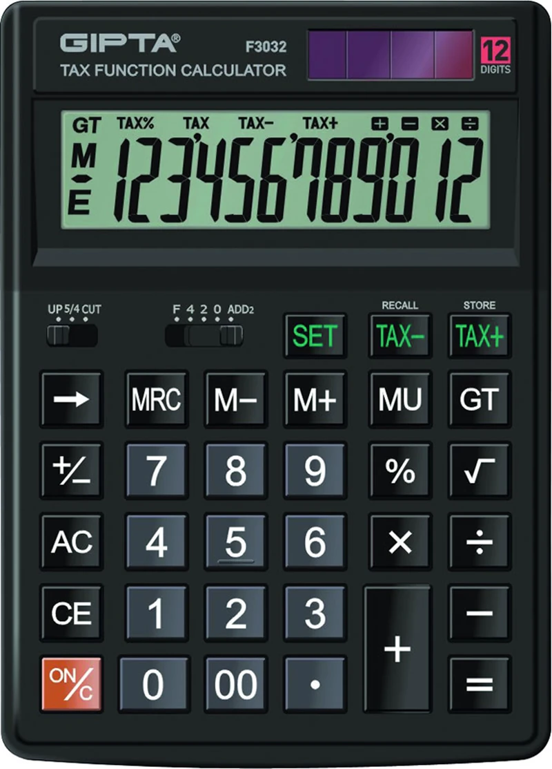 Gıpta F3032 Hesap Makinesi - 12 Hane Masa Tipi