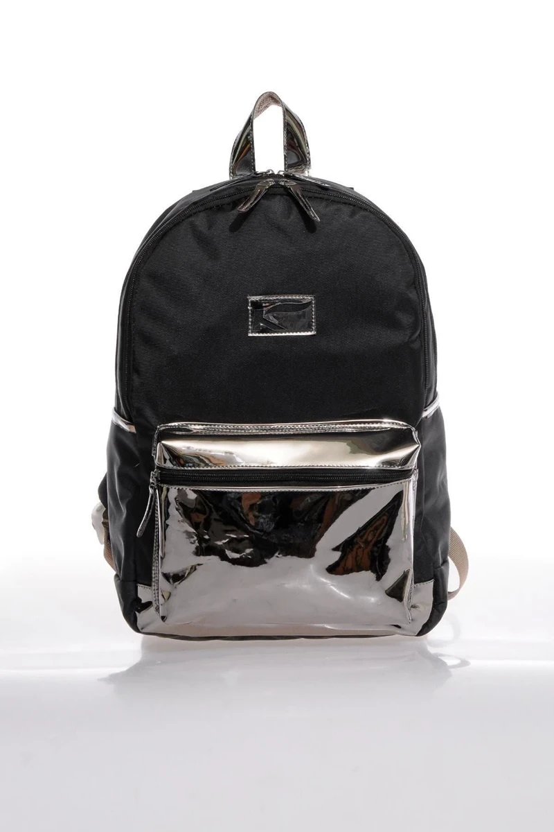 Kaukko Bright Aynalı Okul Sırt Çantası Siyah K1101