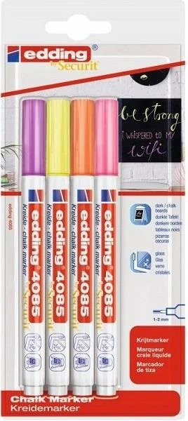 Edding E-4085 Cam Kalemi 4Lü Blister Pastel