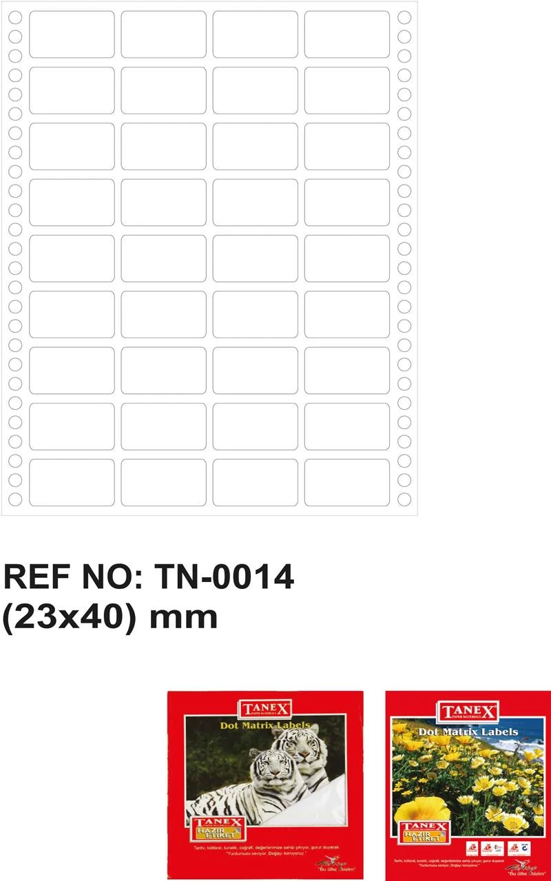 Tanex Bilgisayar Etiketi 17*25