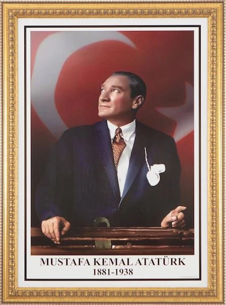 İnter Int-026 Atatürk Potresi 50*70 Varaklı Çerçeve