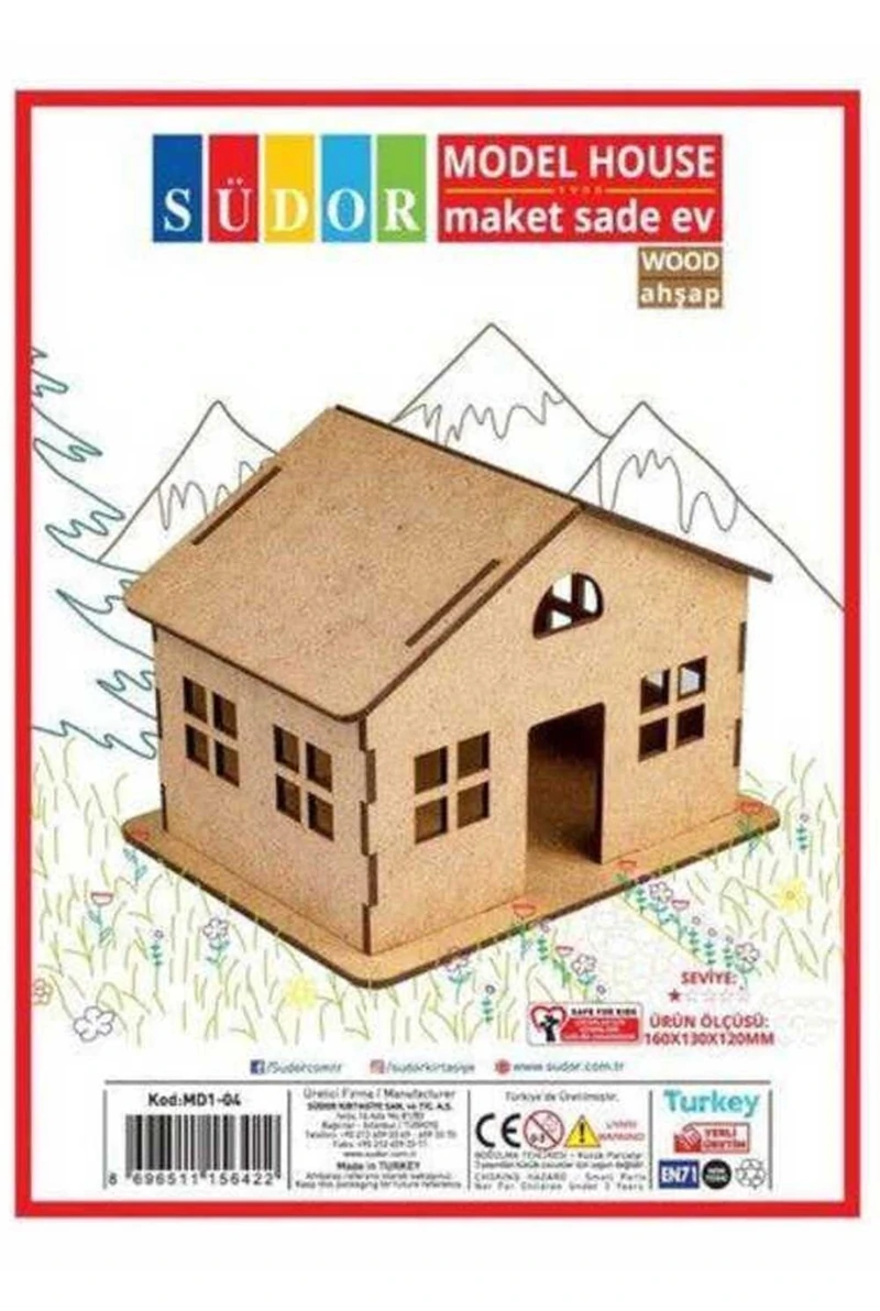 SÜDOR MD1-04 AHŞAP MAKET SADE EV