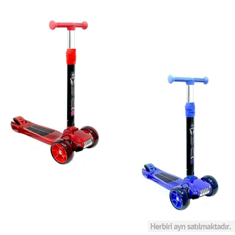 Ceren Araba Modeli Işıklı Sesli 3 Tekerlekli Scooter 55747