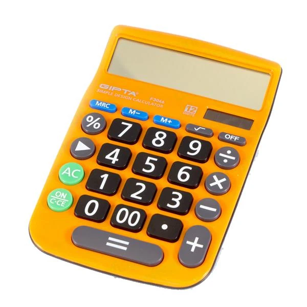 Gıpta F3046 Hesap Makinesi 6Renk 12Hane Büyük 12Li