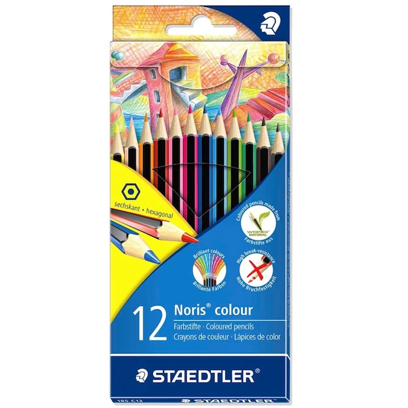 Staedtler 185 C12 Noris Color Kuru Boya 12Li
