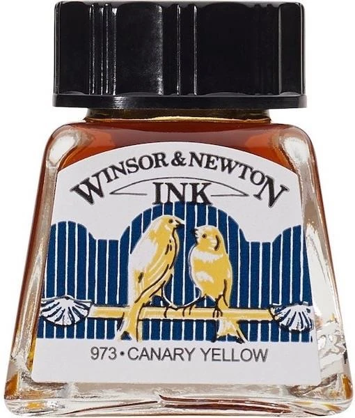W&N Çizim Mürekkebi Drawıng Ink 14 Ml Canary Yellow 123 Wn-1005123
