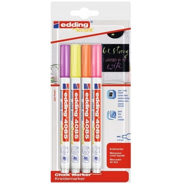 Edding E-4085 Cam Kalemi 4Lü Blister Pastel