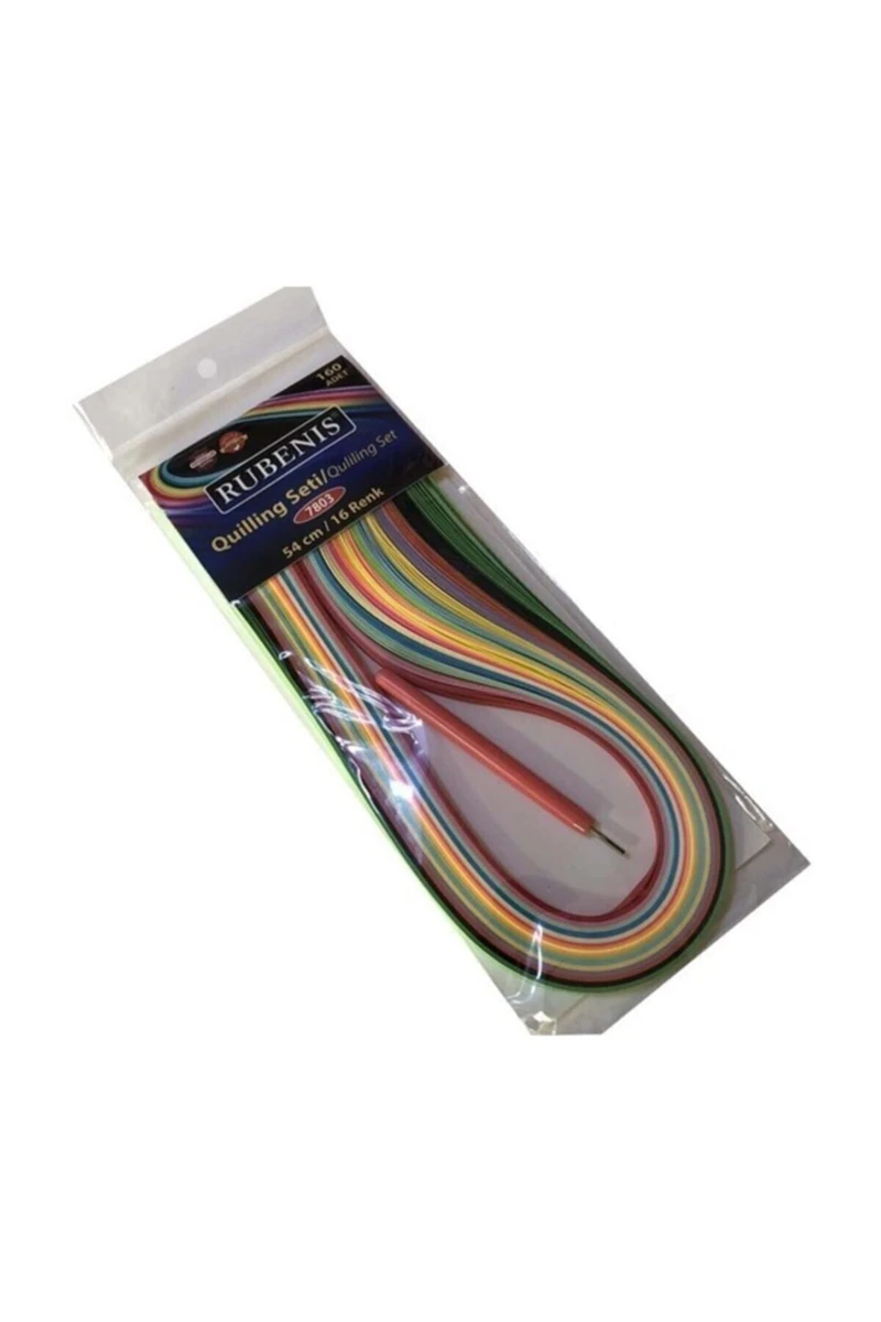Rubenis Quilling Seti 54 Cm 16 Renk 160 Adet + Quilling Aleti