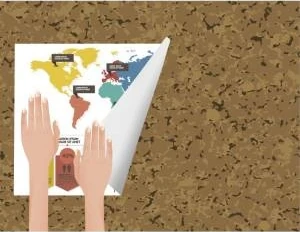 Hopax Yapışkanlı Pano 58X46 Kahverengi· 23023