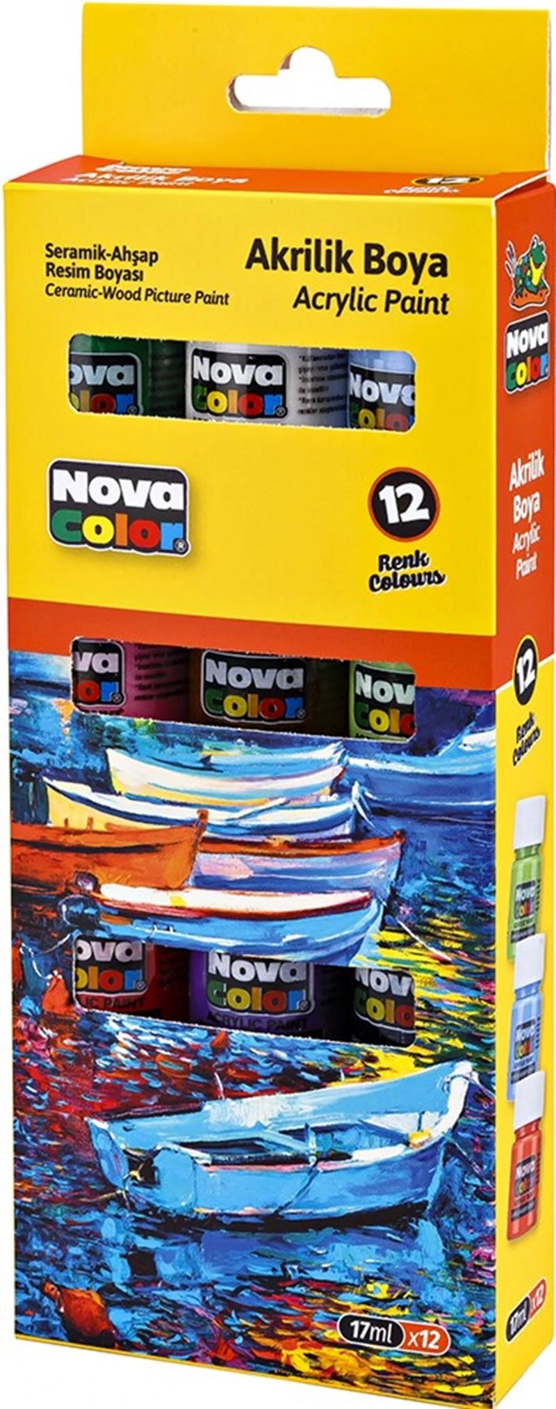 Nova Color Nc-2008 Akrilik Boya Şişe 12 Li ( 17 Ml)