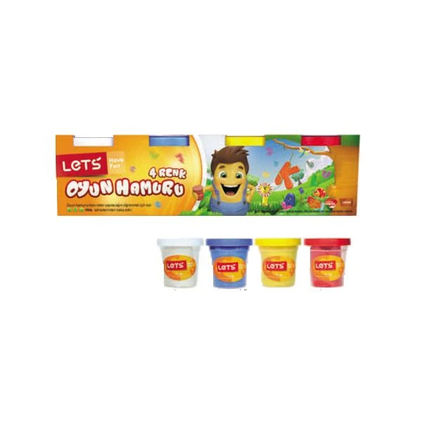 Lets Oyun Hamuru 4 Renk Kucuk Boy L8240