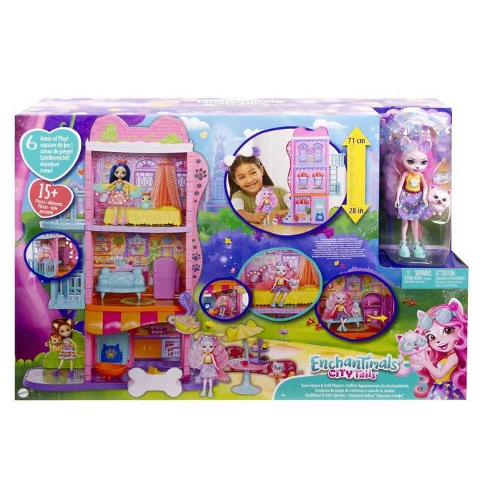 Mattel Hhc18 Enchantimals Şehir Evi Ve Kafe Oyun Seti *2