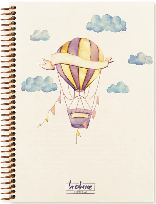 Keskin 417992-99 17*24 80 Yp.Kar.Spr.Sert Kap.La Plume Balloons Defter