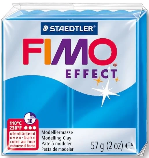 Fımo Modelleme Kili Effect Şeffaf Mavi 8020-374 07