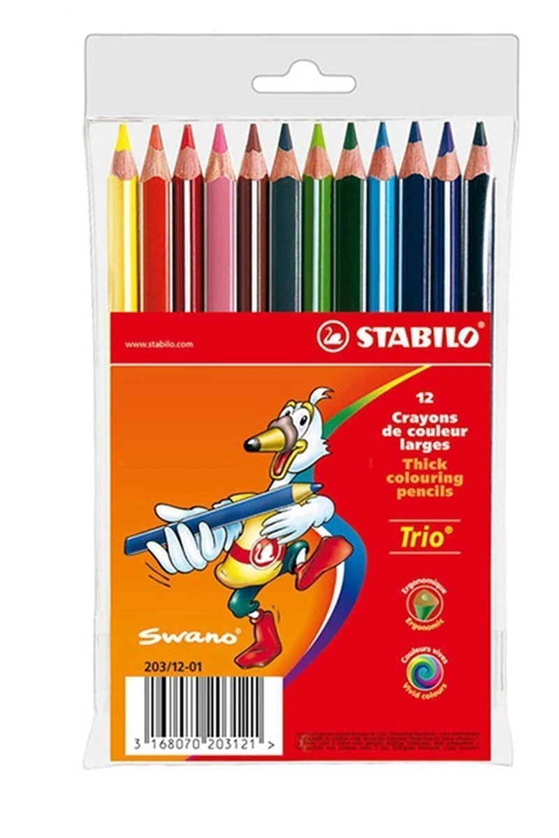 Stabilo Trio thick Üçgen Kuru Boya 12'li Paket