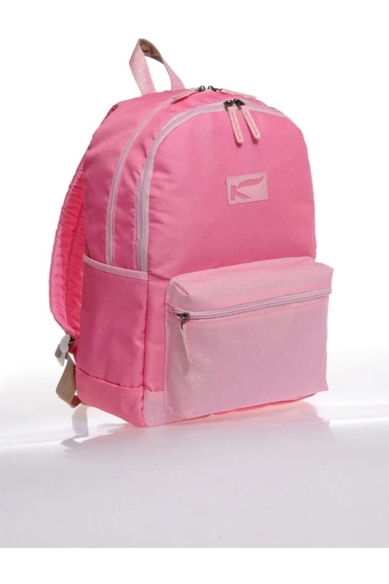 Kaukko Bright Simli Okul Sırt Çantası Pembe K1098