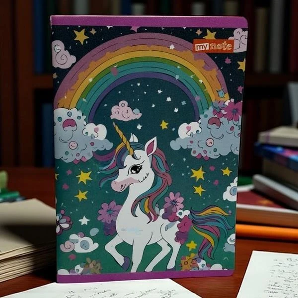 Mynote Unicorn Pp Kapak Tel Dikişli Defter A4 60 Yaprak Çizgili
