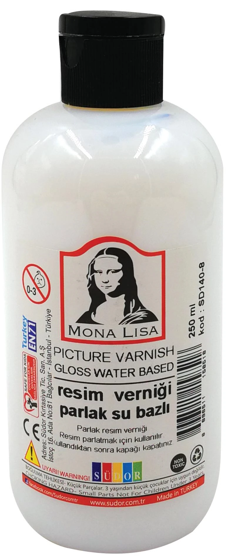 Südor Resim Verniği Su Bazlı Parlak 250Ml Sd140-8