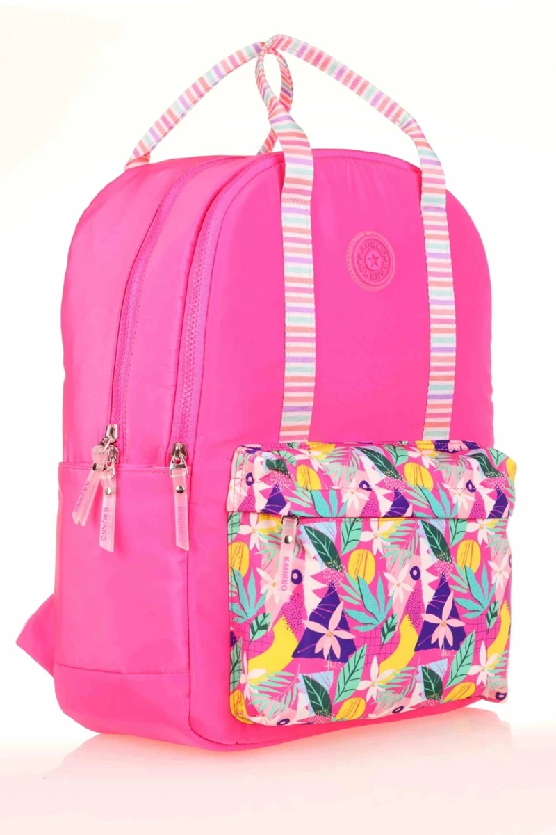 Kaukko Sırt Çantası Double Strıpe Pınk K1762