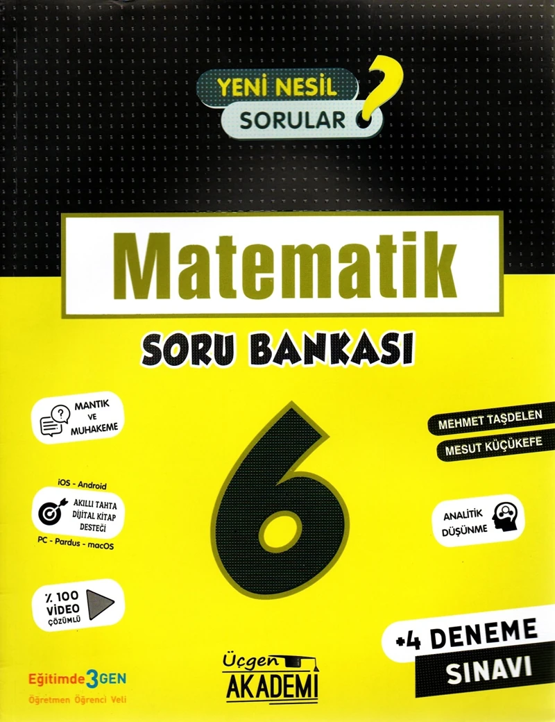 Üçgen Akademi 6. Sınıf Yeni Nesil Matematik Soru Bankası