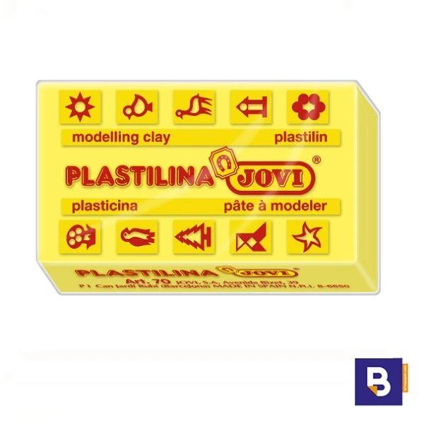 Jovi Oyun Hamuru Plaka 50 GR Sarı 70/01