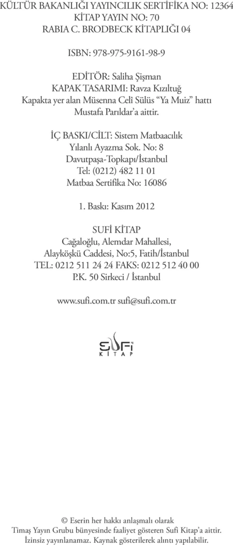 Aşk Mesleği (Velayet)-Rabia Christine Brodbeck