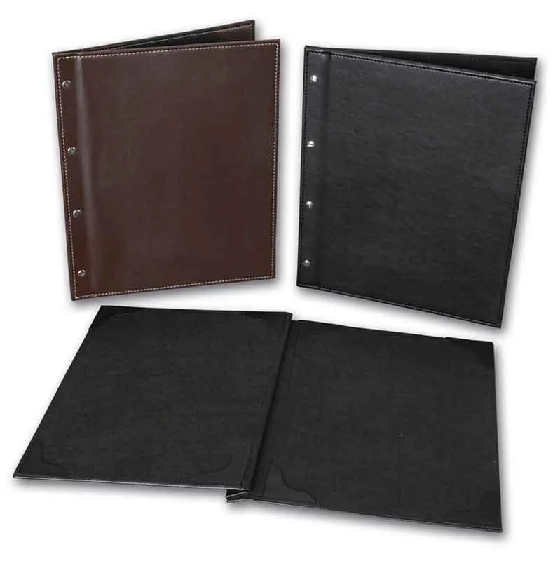 2K Menü Kabı 26X32 Suni Deri Vidalı Siyah 4051S