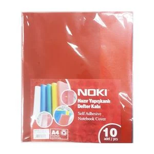 Noki 60164-10 A4 Yapışkanlı Def.Kabı 10Lu Kırmızı