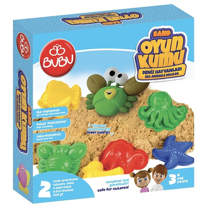 Bu-Bu Kum Ve Deniz Hayvan Kalıplı 500 GR BUBU-KU0056