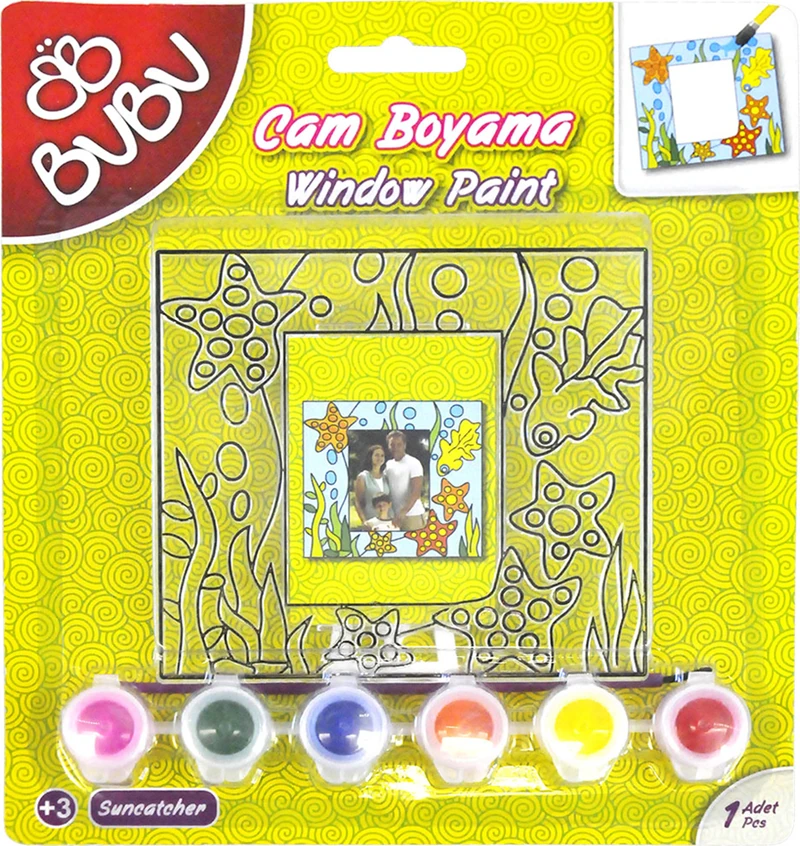 Bubu Cam Boyama Çerçeve Dikdörtgen