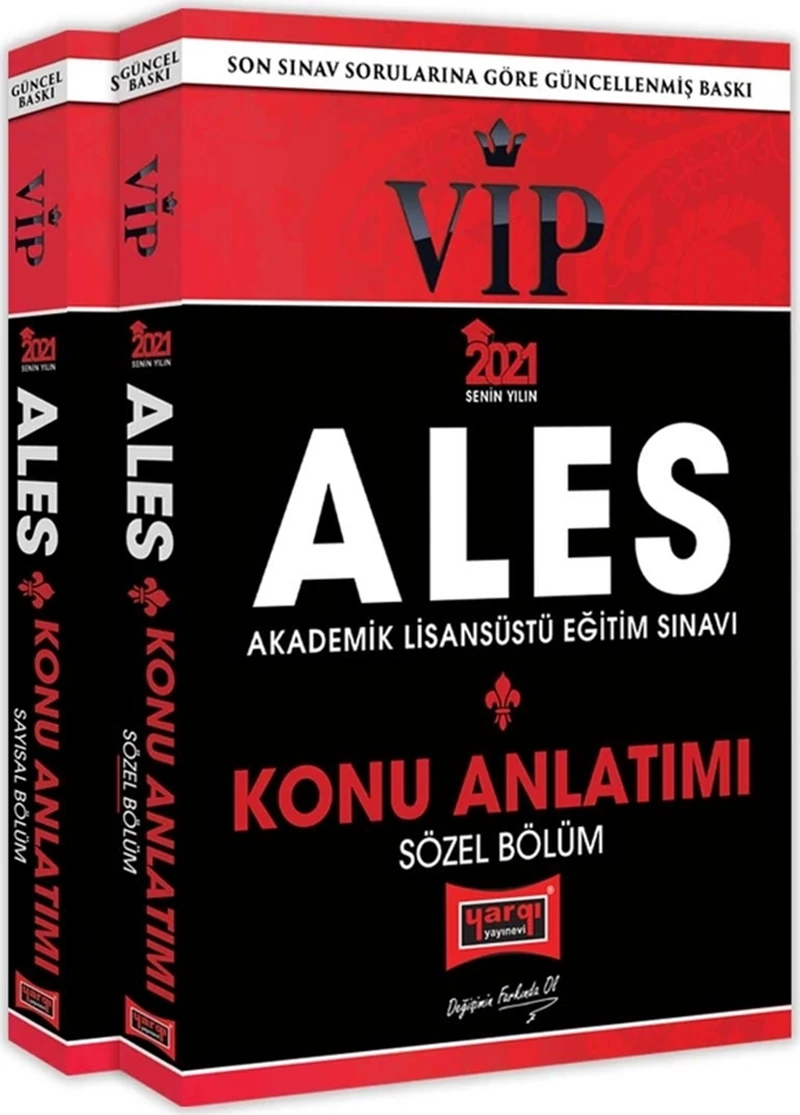 Yargı Yayınevi ALES VIP Sayısal – Sözel Bölüm Konu Kitabı Seti (2 Kitap)