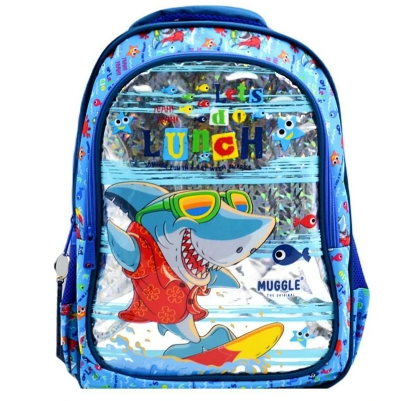 Muggle Okul Çantası Muggle Cute Shark Mavi Mu-0044