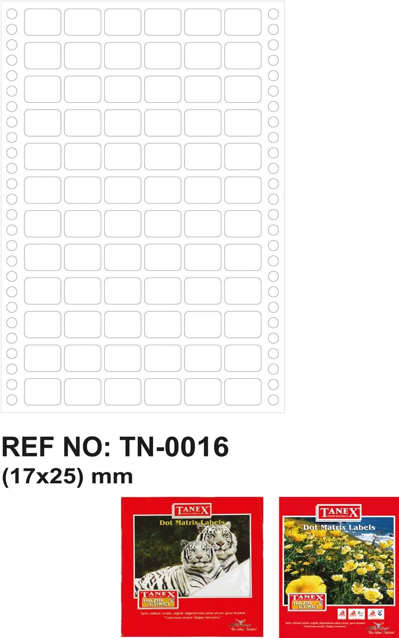 Tanex Tn001610 Bilgisayar Etiketi 17*25