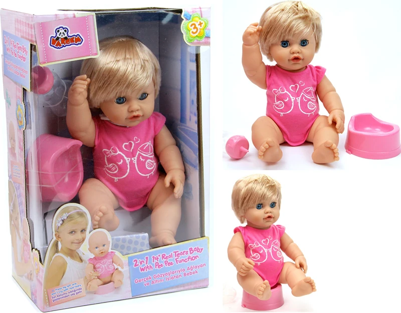 Vardem Kutulu Pilli Sesli 35 cm Ağlayan Altını Islatan Mila Bebek