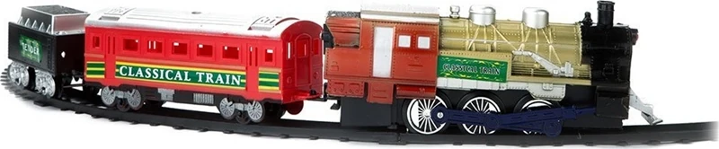 Cansu Westeren Express Tren Seti-Pilli Kırmızı - Siyah