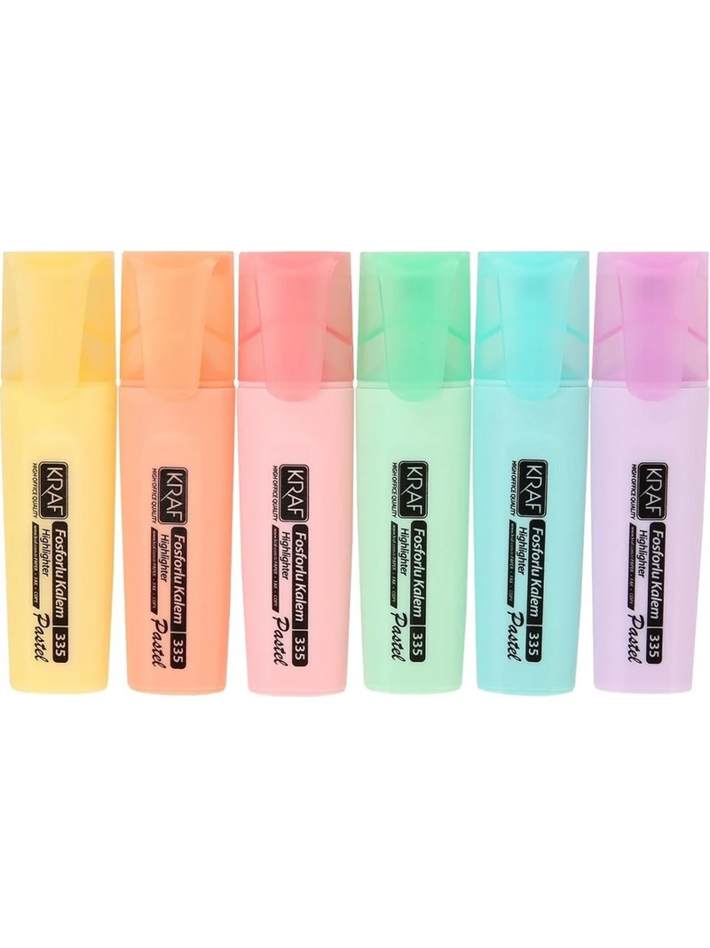 KRAF FOSFORLU KALEM 335 PASTEL 6 LI 6 LI PAKET *.KRAF-24