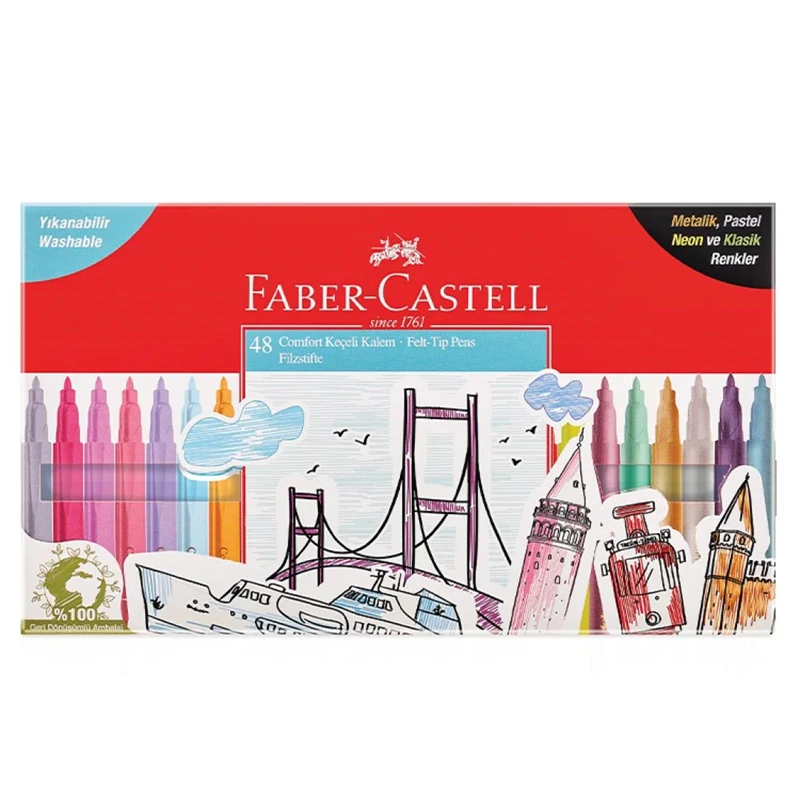 Faber-Castell Comfort Maxi 48'li Keçeli Kalem Seti