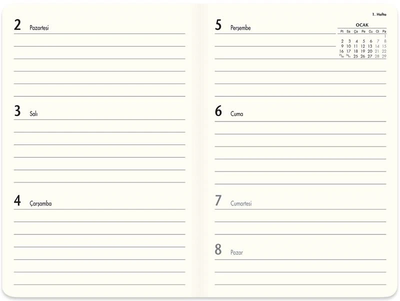 Keskin 830025-99 Aj-76 8*12 Haf.Cep Ajanda A.Kahve