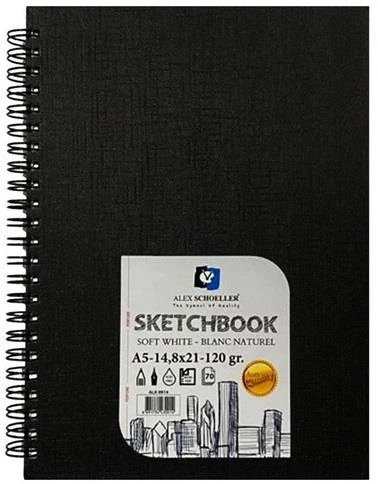 Alex Alx-9914 Spr.Eskiz Blok Siyah Sert Kapak 120Gr A5 70Yp