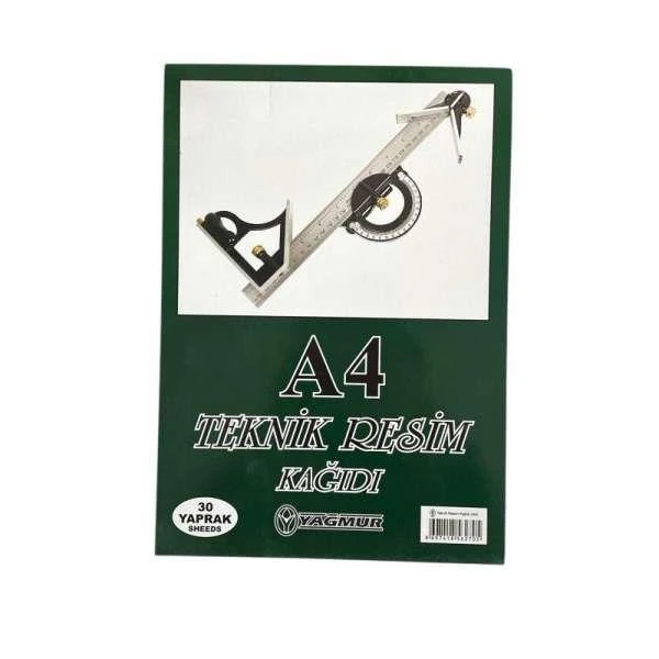 Yağmur A4 Teknik Resim Kağıdı (Dik) 30 Yaprak